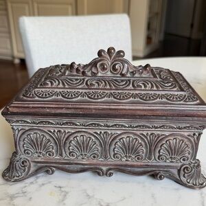 Ornate Decorative Box with Shell Motif
